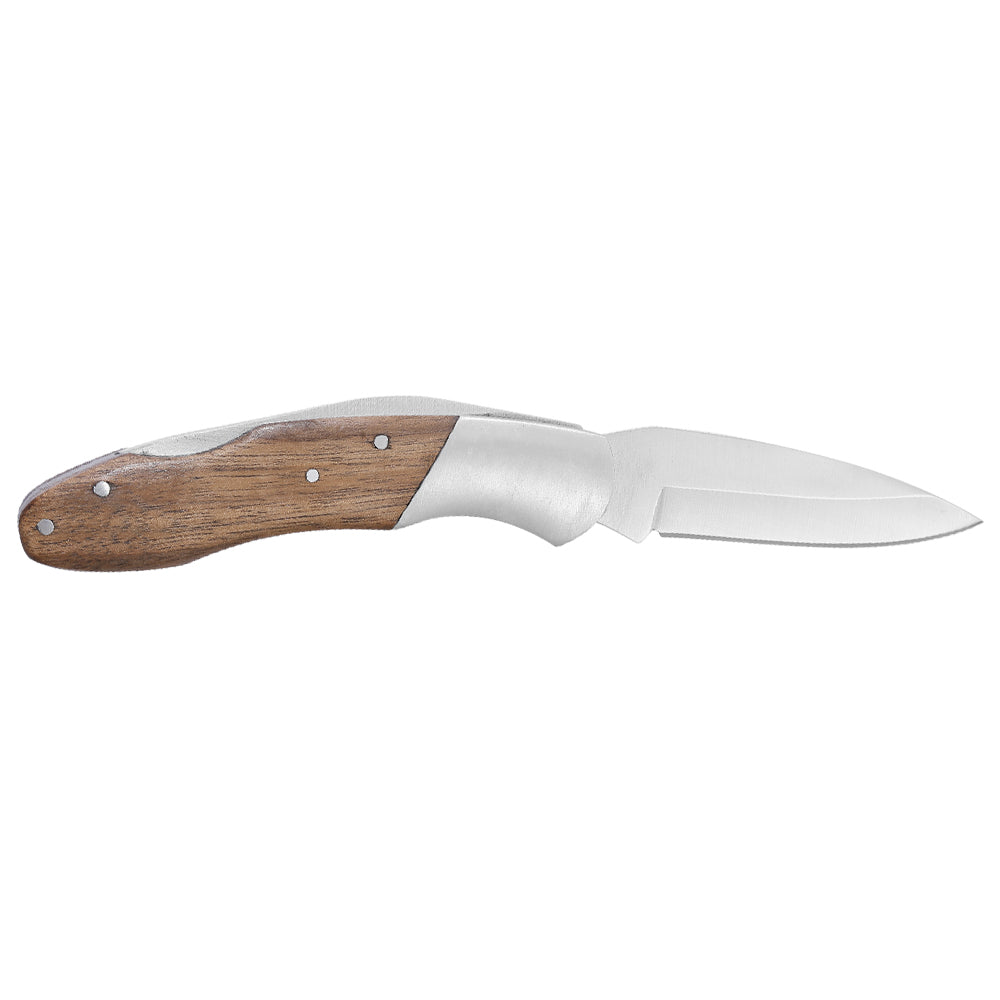 Double Protection Single Bolster Black Walnut Scales Lockback Pocket Knife