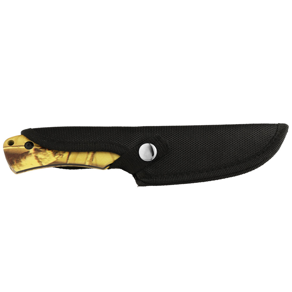 Guthook Blade Camoflague Plastic Handle Skinning Knife