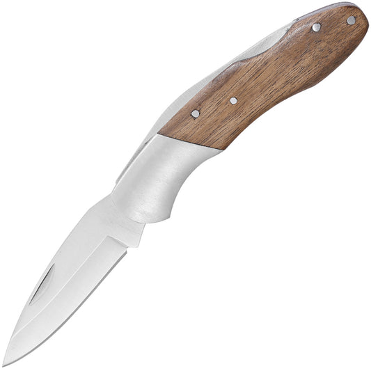 Double Protection Single Bolster Black Walnut Scales Lockback Pocket Knife