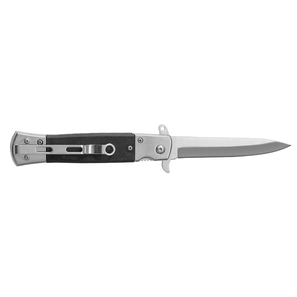 Classic Design Mirror Finish Flipper Opening Deep Tip-Up Pocket Clip Glass Fiber ABS Handle Scales Folding Knife